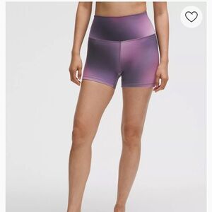 Lululemon Women’s Align High Rise Short 4" Aurora Haze Purple Ombre Sz 12 New!
